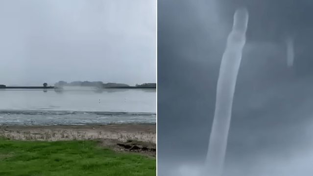 Registraron una tromba marina sobre una laguna en el sur de Santa&nbsp;Fe