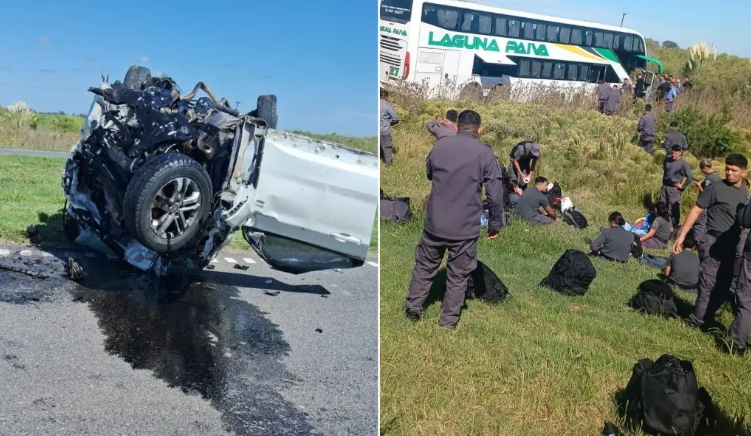 Dos muertos en Rosario tras el choque entre una camioneta y un micro con agentes&nbsp;penitenciarios